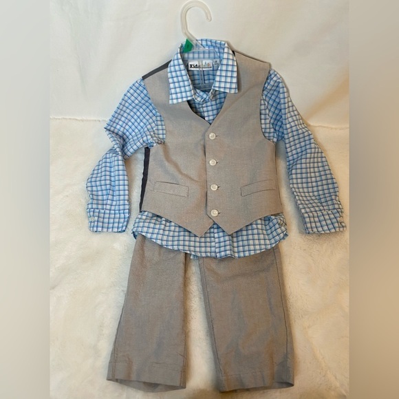 three piece grey and blue suit size 5 - Picture 10 of 10